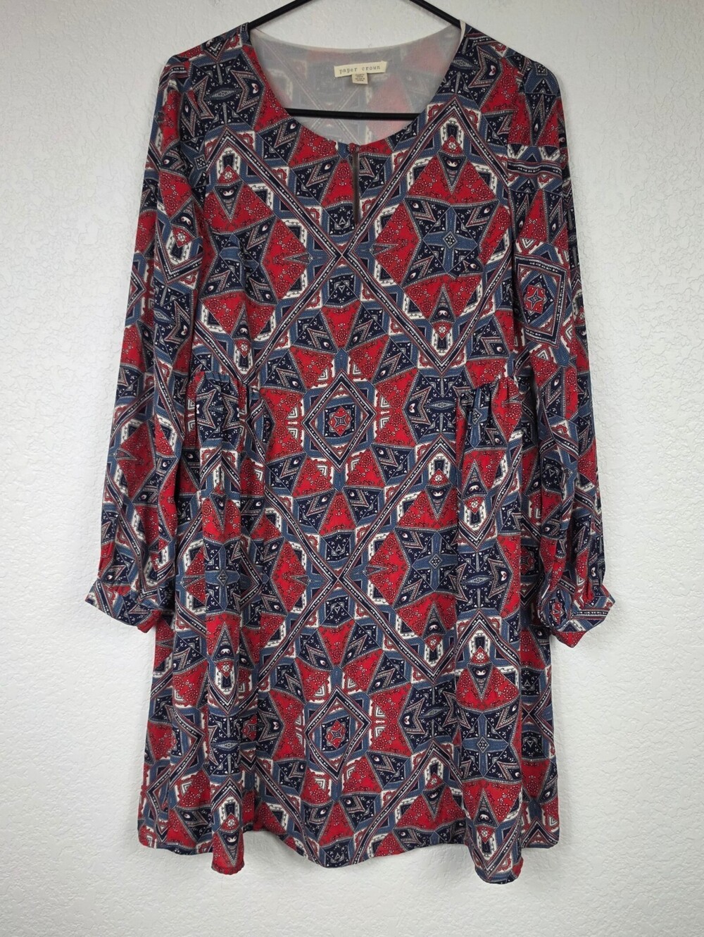 Anthropologie $188 Paper Crown Geometric Midi Dress